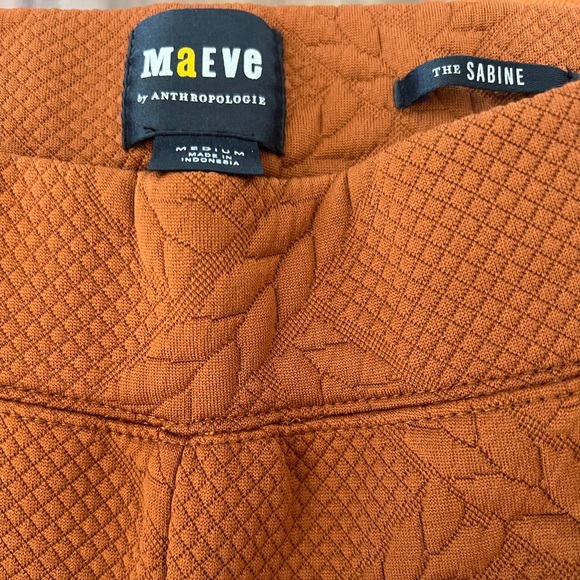 Anthropologie Maeve Pintucked Textured Flare Pants - Picture 7 of 7